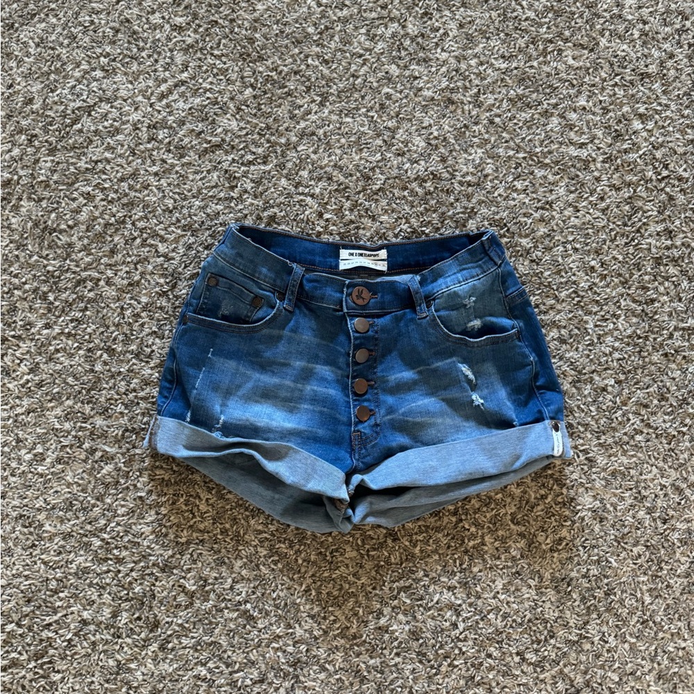 One Teaspoon Blue Denim Shorts